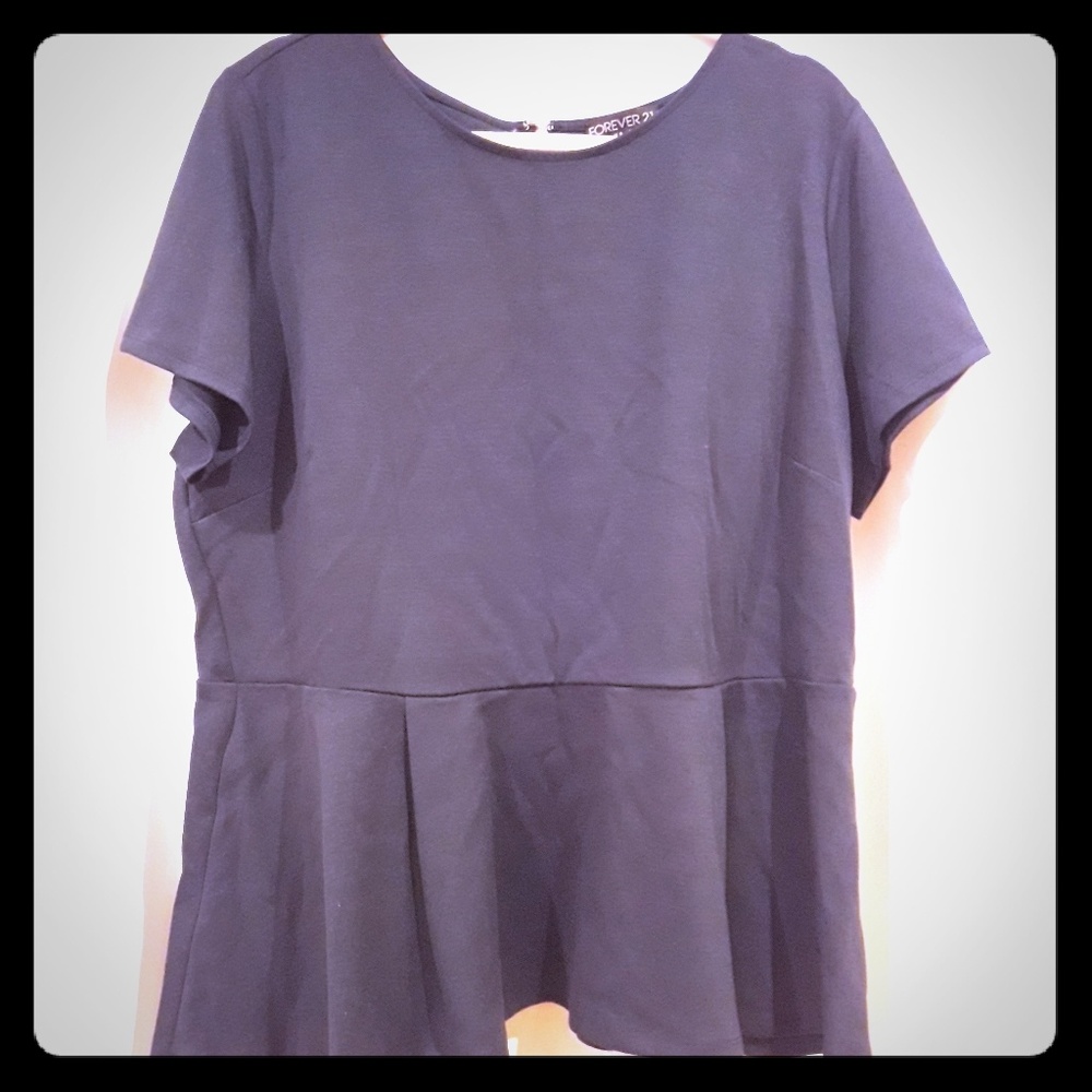 short sleeved peplum shirt